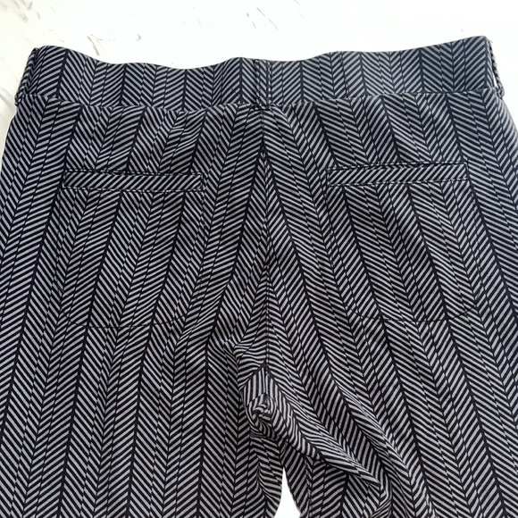 Betabrand Straight-Leg Two-Pocket Dress Pant Yoga herringbone stripe stretch l - Picture 5 of 5